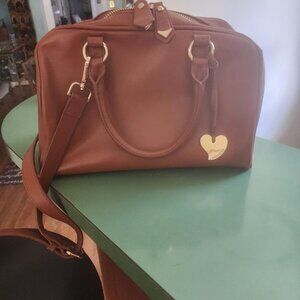 Vintage Cuore & Pelle Brown Leather Italian Handbag Purse